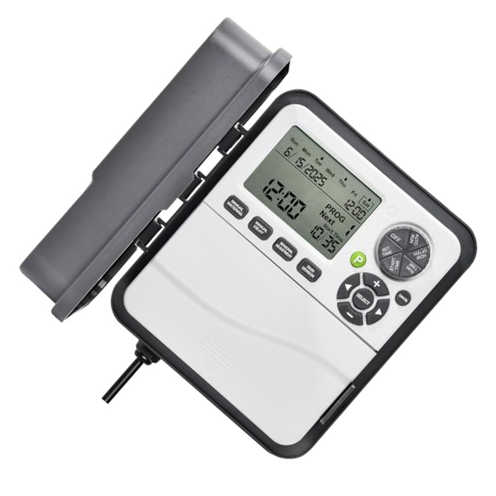 Smart Garden Furniture - 1Pc 12-Zone Programmable Sprinkler Controller Gray